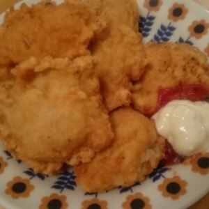 鶏胸肉をたたいて★チキンナゲット風